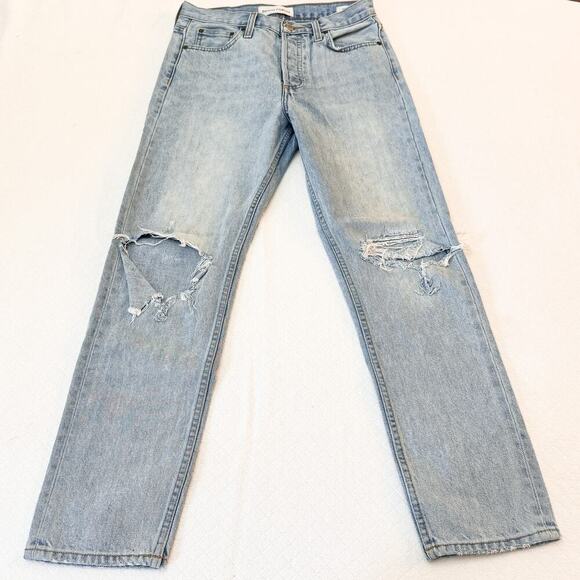 Denim Forum Aritzia The Ex Boyfriend Button Fly Light Wash Denim Jeans SZ26 - Picture 2 of 7